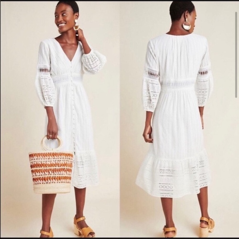 Anthropologie Ebba Eyelet Dress. NOT FOR SALE